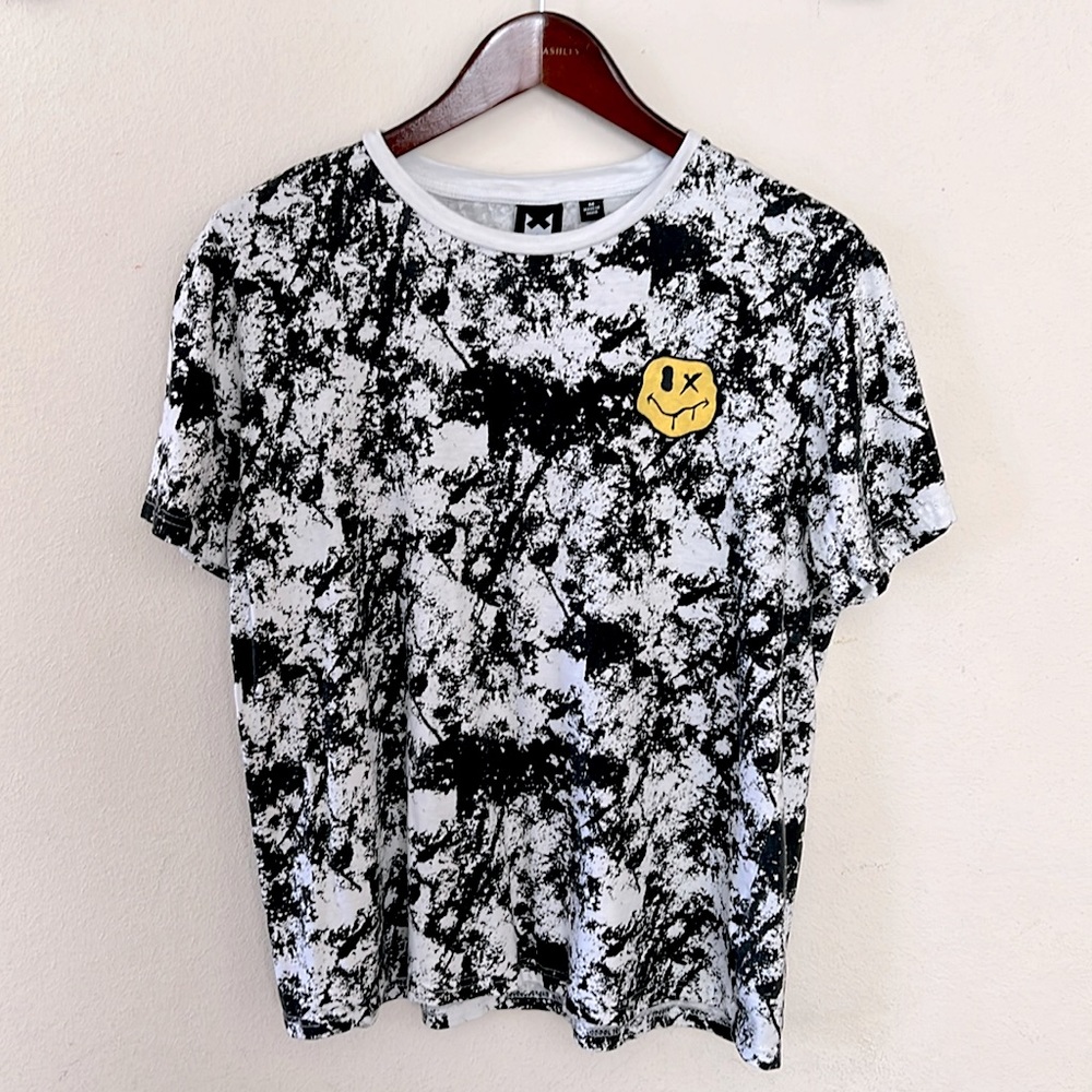 WXYZ Marble Shirt Mens Cotton Sz Medium Casual Skater Streetwear